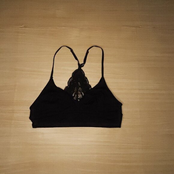 Aerie Black Bralette With Lace Back Medium - Picture 1 of 5